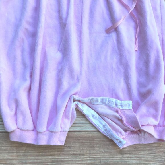 Rebecca Raggs Vintage Bubble Romper Size 24 Mos. Pink Sheep Velour 1990s Y2K - Picture 3 of 8